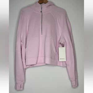 Lululemon Meadowsweet Pink Scuba Oversized Half Zip Hoodie Jacket XL/XXL New